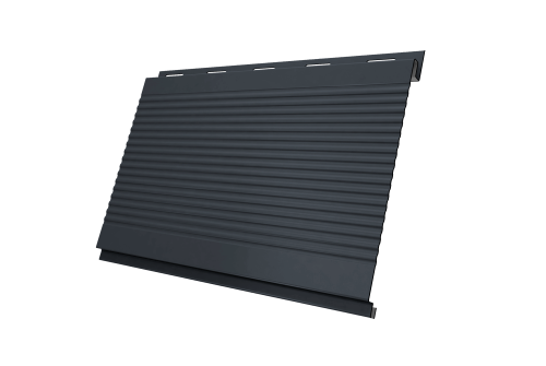 Вертикаль 0,2 gofr 0.45 Drap с пленкой RAL 7024 мокрый асфальт