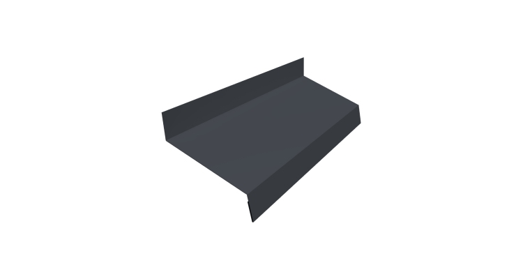 Отлив простой 50 0,5 Atlas X с пленкой RAL 7024 мокрый асфальт (2м)