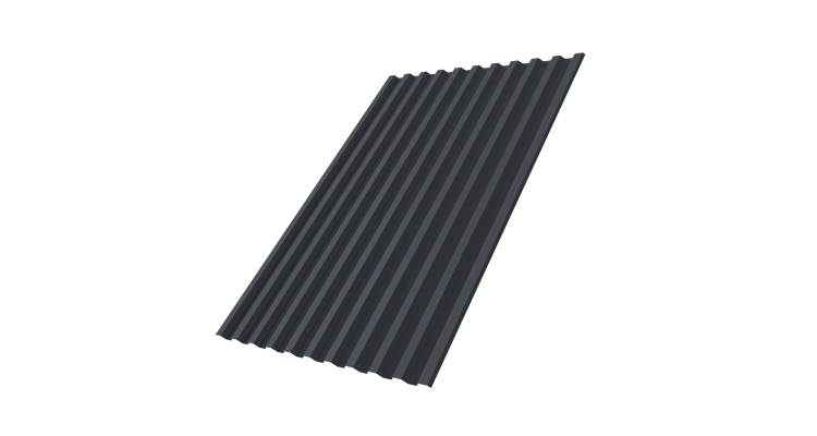 Профнастил С21R 0.45 PE RAL 7024 мокрый асфальт