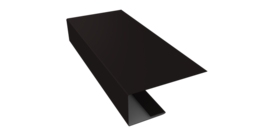 J-Профиль 18мм 0,45 PE с пленкой RAL 9005 черный (2м)