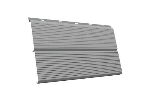 ЭкоБрус 0,345 Gofr GL 0.45 PE RAL 9006 бело-алюминиевый