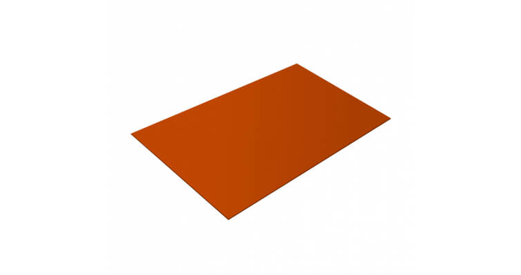 Плоский лист 0,45 PE с пленкой RAL 2004 оранжевый