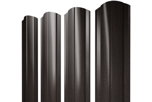 Штакетник Круглый фигурный 0,45 Print Elite Coffee Wood TwinColor