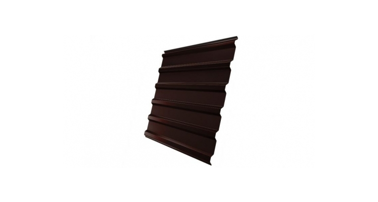 Профнастил С20R Grand Line 0,5 GreenCoat Pural BT RR 887 шоколадно-коричневый (RAL 8017 шоколад)