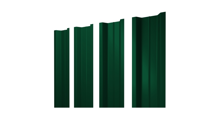 Штакетник П-образный В с прямым резом 0,45 PE RAL 6005 зеленый мох