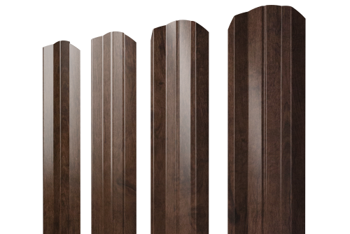 Штакетник М-образный А фигурный 0,45 Print Elite Antique Wood TwinColor
