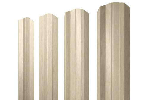Штакетник М-образный А фигурный 0,45 Print Elite Milky Wood TwinColor