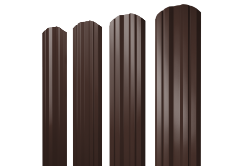 Штакетник Twin фигурный 0,5 Velur X RAL 8017 шоколад
