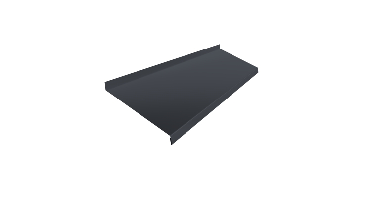 Отлив простой 250 0,5 Rooftop Бархат RAL 7024 мокрый асфальт (2м)