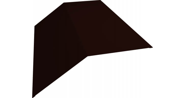 Планка конька плоского 145х145 0,45 Drap RR 32 темно-коричневый (2м)