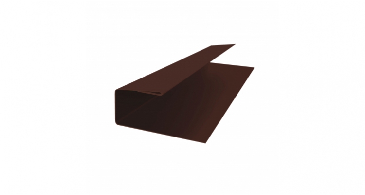 J-Профиль 12мм 0,5 Rooftop Бархат RAL 8017 шоколад (2м)