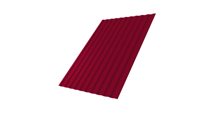 Профнастил С8А 0,45 PE RAL 3003 рубиново-красный