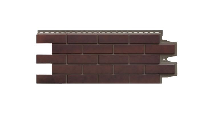 Фасадная панель GL Клинкерный кирпич Design Plus кофе с темно-бежевым швом