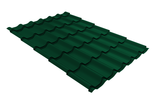 Металлочерепица классик Grand Line 0,45 PE RAL 6005 зеленый мох