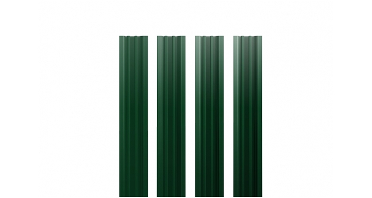 Штакетник Прямоугольный 0,45 PE-Double RAL 6005 зеленый мох