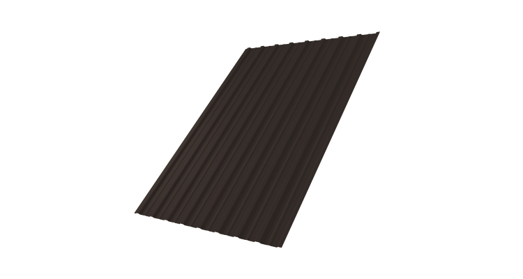 Профнастил С10A 0,45 PE-Double RR 32 темно-коричневый