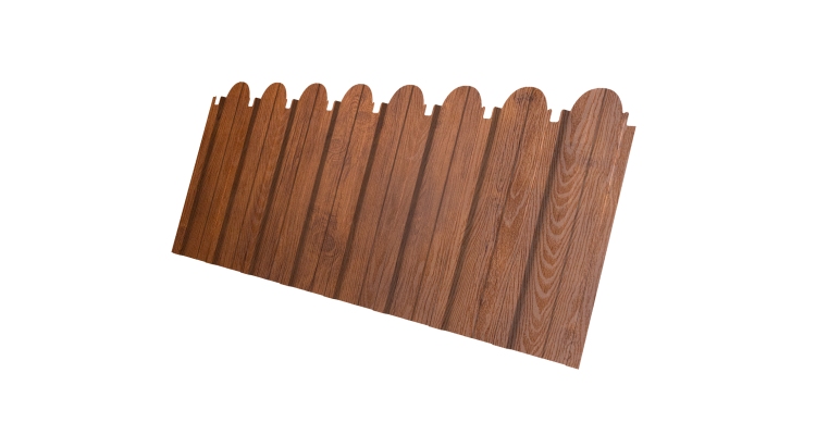 Профнастил C10A фигурный 0.45 Print Premium с пленкой Golden Wood Fresh TwinColor