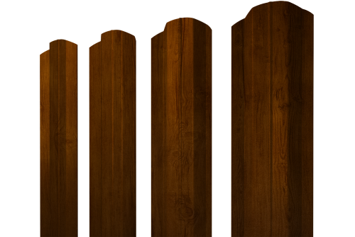 Штакетник М-образный B фигурный 0,4 Print Premium Golden Wood Intense FTC