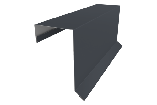 Планка торцевая кровельная фальц 65х97 0,45 Drap TX RAL 7024 мокрый асфальт (2м)
