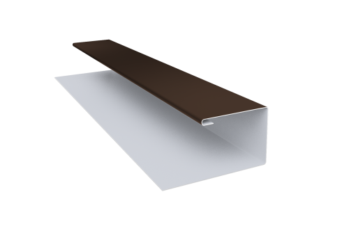 Планка П-образная Блок-хаус new 0,45 Drap TX RAL 8017 шоколад (3м)