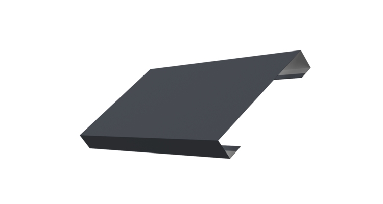 Ламель лицевая 125 забора жалюзи Texas 0.5 Drap с пленкой RAL 7024 мокрый асфальт