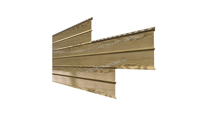 Сайдинг Металл Профиль Lбрус-XL-14х335 (ECOSTEEL-01-Сосна-0.5)
