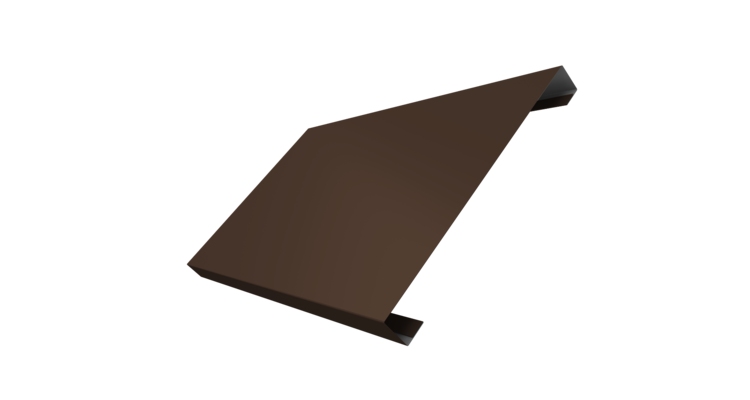 Ламель лицевая 200 забора жалюзи Texas 0.45 Drap TwinColor с пленкой RAL 8017 шоколад