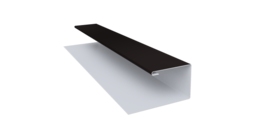 Планка П-образная Экобрус 0,5 Satin Matt RAL 9005 черный (3м)