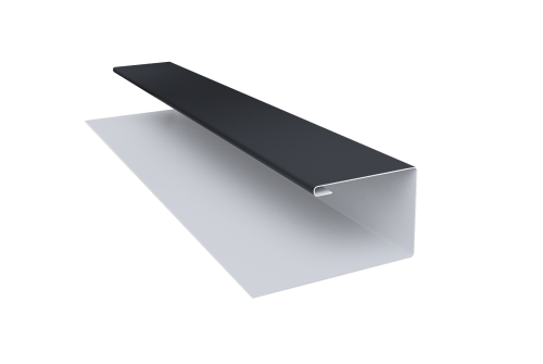 Планка П-образная Экобрус 0,5 Drap TX RAL 7024 мокрый асфальт (3м)