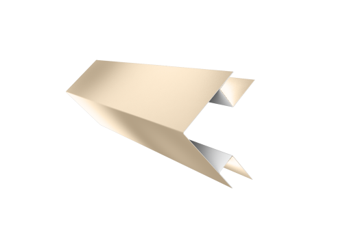 Планка угла внешнего сложного Экобрус Grand Line 0,5 Satin с пленкой RAL 1015 светлая слоновая кость (2м)