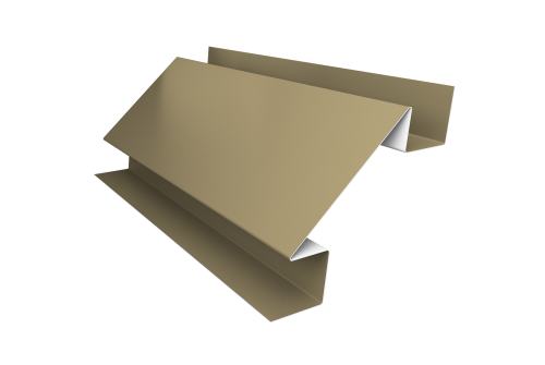 Планка угла внутреннего сложного Экобрус Grand Line 0,45 PE с пленкой RAL 1014 слоновая кость (2м)