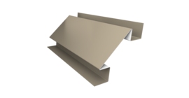 Планка угла внутреннего сложного Экобрус Grand Line 0,45 Drap TX RAL 1015 светлая слоновая кость (2м)