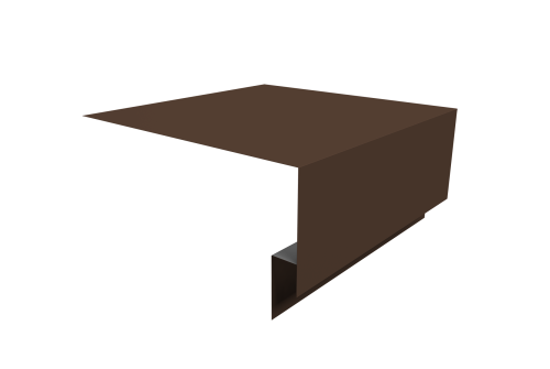 Планка околооконная сложная Экобрус Grand Line 250х75х25 0,5 Satin с пленкой RAL 8017 шоколад (2м)