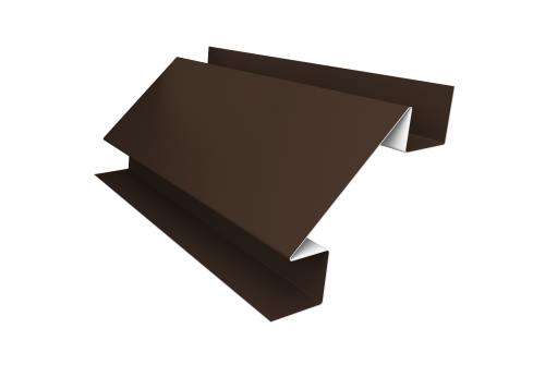 Угол внутренний сложный 75мм 0,5 Satin с пленкой RAL 8017 шоколад (3м)