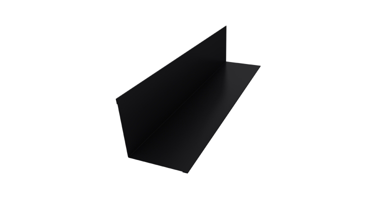 Угол внутренний 110х110 0,5 Satin Matt RAL 9005 черный (2м)