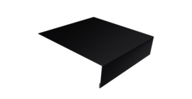 Планка лобовая/околооконная простая 190х50 0,5 Drap TX RAL 9005 черный (2м)