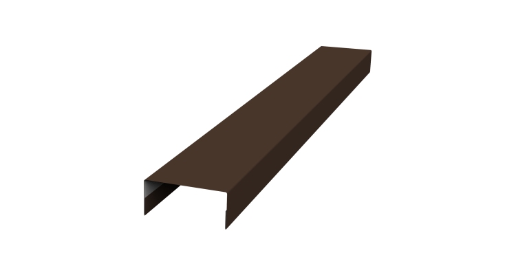 Крышка 30х15 жалюзи Texas 0,45 PE RAL 8017 шоколад (2,5м)