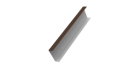 Декоративная накладка на столб универсальная 62х55 для забора жалюзи 0,5 Drap RAL 8017 шоколад (2,5м)