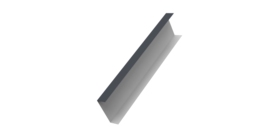 Декоративная накладка на столб универсальная 62х55 для забора жалюзи 0,5 Drap TX RAL 7024 мокрый асфальт (1,8м)