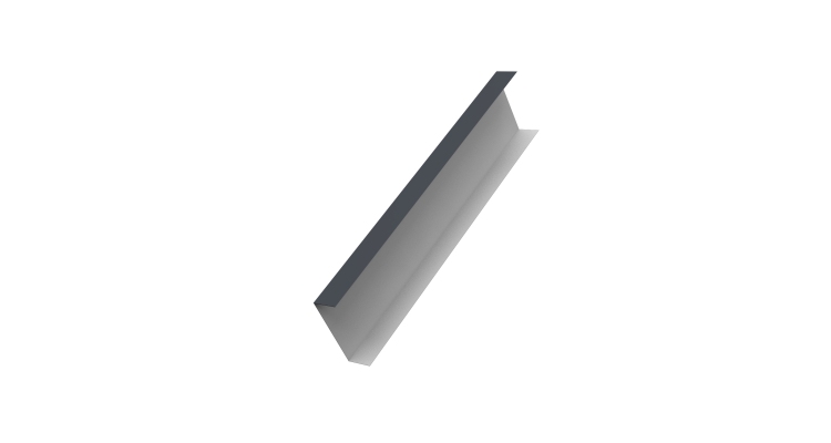 Декоративная накладка на столб универсальная 80х80 для забора жалюзи 0,5 PurLite Matt RAL 7024 мокрый асфальт (1,8м)