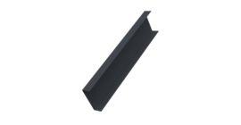 Декоративная накладка на столб универсальная 80х80 для забора жалюзи 0,5 Velur X RAL 7024 мокрый асфальт (1,8м)