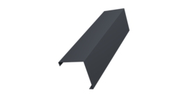 Декоративная накладка на столб универсальная угловая 62х55 для забора жалюзи 0,5 Atlas X RAL 7024 мокрый асфальт (1,8м)