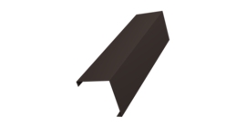 Декоративная накладка на столб универсальная угловая 62х55 для забора жалюзи 0,5 Velur X RR 32 темно-коричневый (2м)