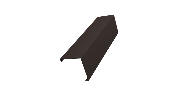 Декоративная накладка на столб универсальная угловая 80х80 для забора жалюзи 0,45 Drap-double TX RR 32 темно-коричневый (1,8м)