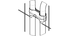Комплект для ворот временного ограждения Round (1 створка)