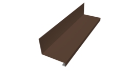 Планка примыкание нижнее к трубе фальц 0,5 Drap RAL 8017 шоколад (2м)