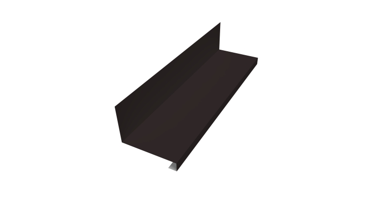 Планка примыкание нижнее к трубе для Кликфальц Pro Grand Line 0,5 Satin Matt RAL 9005 черный (3м)