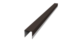 Планка вертикальная обратная для забора жалюзи Palermo 0,5 Atlas X RR 32 темно-коричневый (3м)